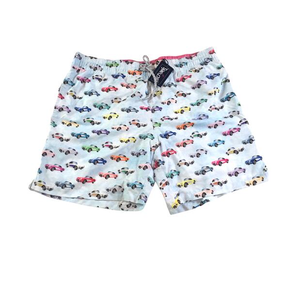 Swim Trunks Medium Michael's Car Fancy Cars Blue Multi-Color NWT - Picture 3 of 5